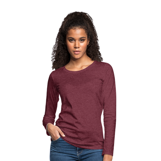 Women's Premium Longsleeve Shirt - heather burgundy