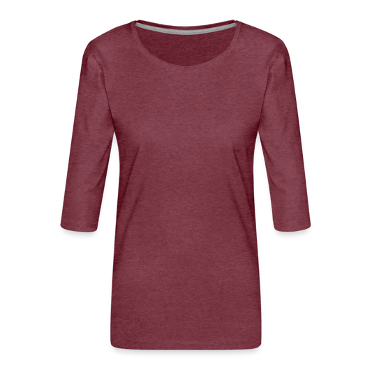 Women's Premium 3/4-Sleeve T-Shirt - heather burgundy