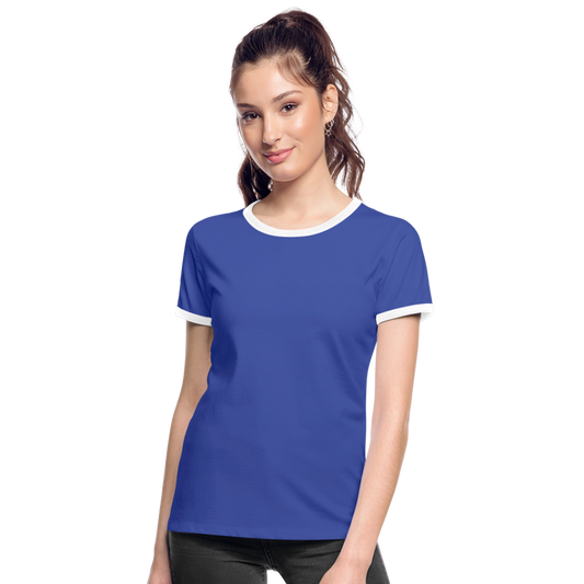 Women's Ringer T-Shirt - blue/white