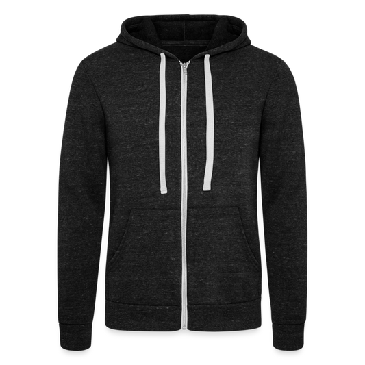 Unisex Tri-blend Hooded Jacket by Bella + Canvas - charcoal grey