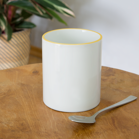 Contrasting Mug - white/yellow