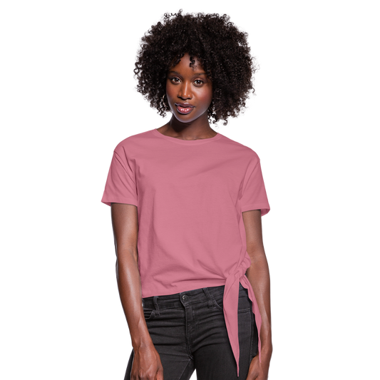 Women’s Knotted T-Shirt - mauve